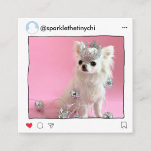 Whimsical Trendig Instagram Influencer QR-kod Fyrkantigt Visitkort