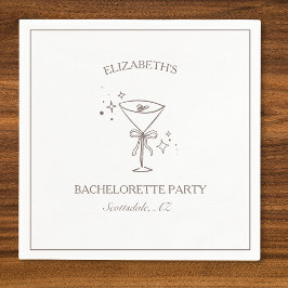 Whimsical Trendig Roligt Espresso Martini Bachelor Pappersservett