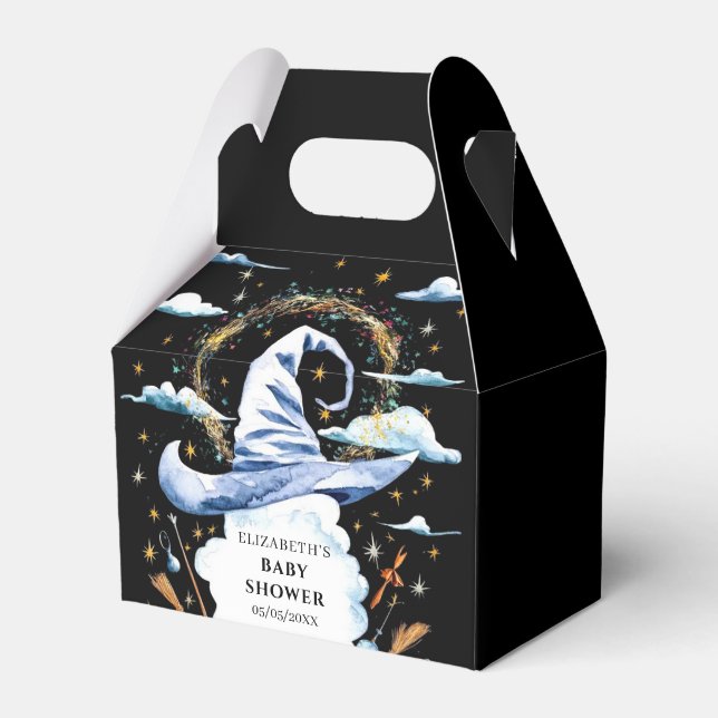 Whimsical Trollspö Wizard Hat Baby Shower Presentaskar (Framsidan Sidan)