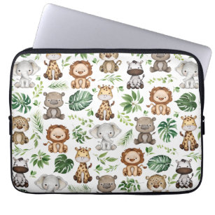 Whimsical Tropical Jungle Safari Vilda djur Laptop Fodral