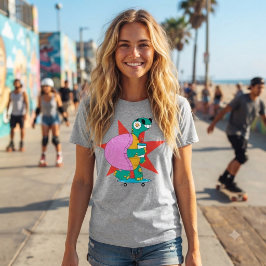Whimsical udda “Cool turtle skater” T Shirt