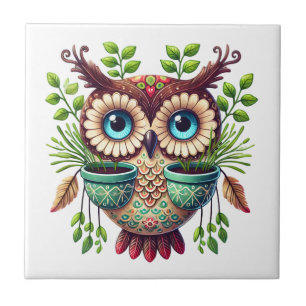 Whimsical Uggla Kakelplatta