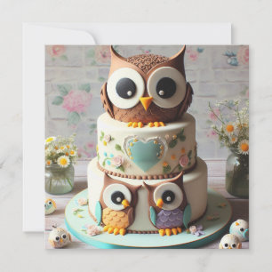 WHIMSICAL UGGLA THEMED BIRTHDAY CAKE INBJUDNINGAR