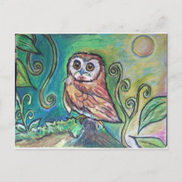 Whimsical Uggla vycard Vykort