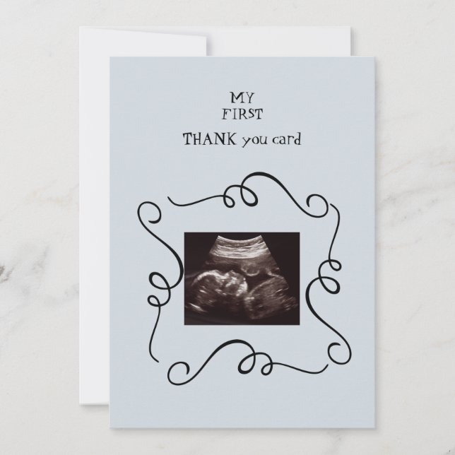 Whimsical Ultrasound Baby Point of View Tack Kort (Framsida)