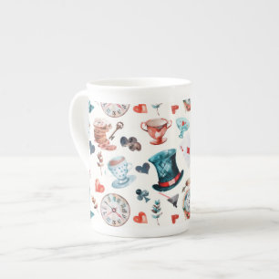 Whimsical Underland Tekoppsparty Mönster Benporslin Mugg