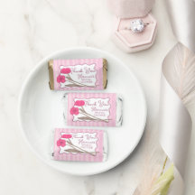 Whimsical vacker rosa handritad bröllopsdusch