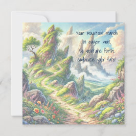 Whimsical Väg & Quote Anteckningskort