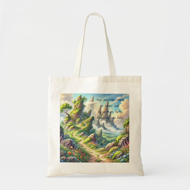 Whimsical Väg & Quote Tygkasse (Framsidan)