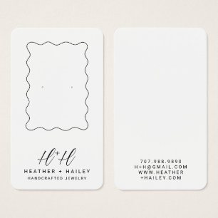 Whimsical Vågigt Gräns Visning Card Visitkort