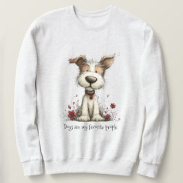 Whimsical Valp | Söt Hund Älskare Present Lång Ärmad Tröja