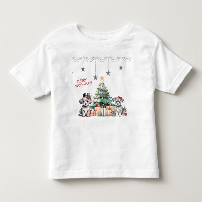 Whimsical Valpar Nästa Julgran   T Shirt (Framsida)