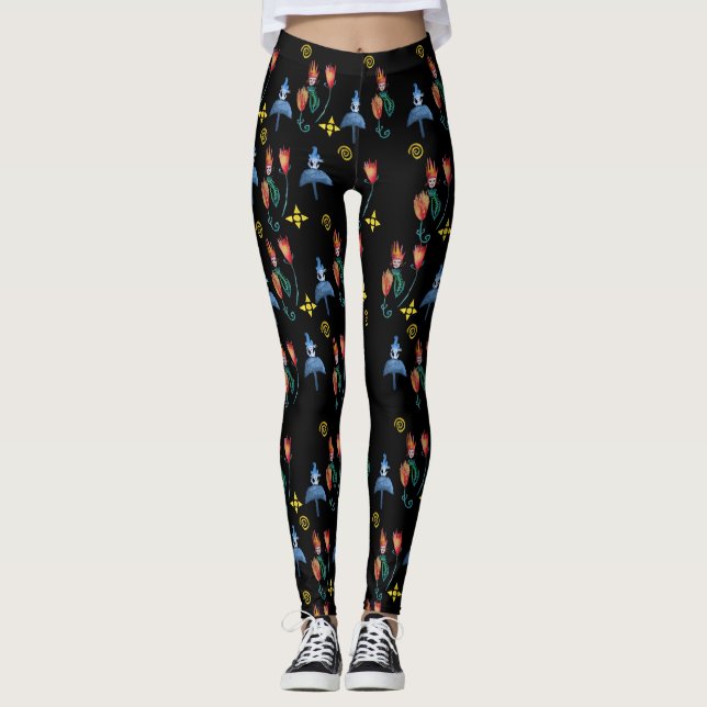 Whimsical Vår Art Leggings (Framsida)