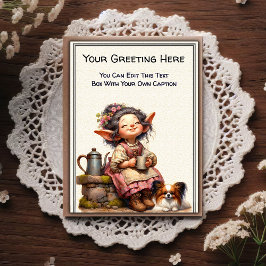 Whimsical vardaglig sentimental saga konstbok   vykort