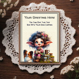 Whimsical vardaglig sentimental saga konstbok   vykort