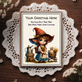 Whimsical vardaglig sentimental saga konstbok   vykort