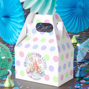 Whimsical Vattenfärg Pastell Candyland Födelsedag Presentaskar