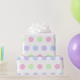 Whimsical Vattenfärg Pastell Prickig Födelsedag Presentpapper