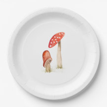 Whimsical Vattenfärg Skogssvamp