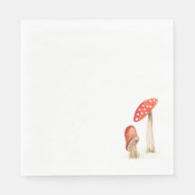 Whimsical Vattenfärg Skogssvamp