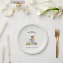 Whimsical Vattenfärg Trädgård Baby Shower Pappers