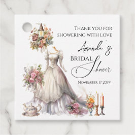 Whimsical Viktoriansk Bröllopsklänning Bröllopsdus Gåvor Etiketter