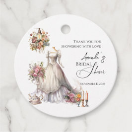 Whimsical viktoriansk bröllopsklänning Bröllopsdus Gåvor Etiketter