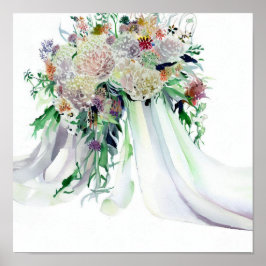 Whimsical & Vild, Möhippa Cascading Bouquet 1, Poster