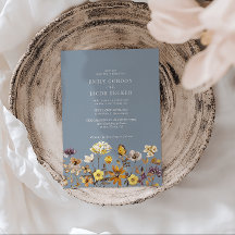 Whimsical Vilda Blomma Dammtorblue Boho Bröllop
