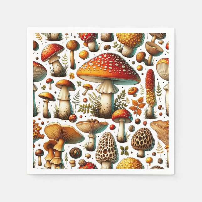Whimsical Vilda Svamp Pappersservett (Framsidan)