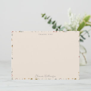Whimsical Vildblomma Blommig Boho Bebis Shower Nam Tack Kort