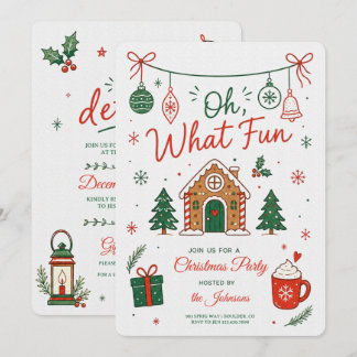 Whimsical Vintage Julfest Inbjudningar