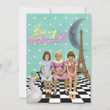 Whimsical Vintage Kids Bridesmaid-begäran