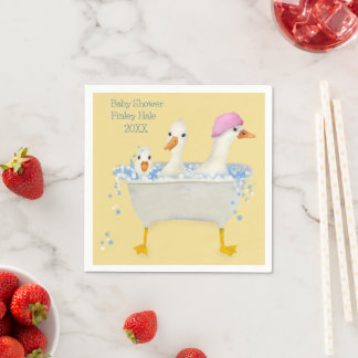 Whimsical Watercolor Ankor i Badtunna Baby Shower Pappersservett