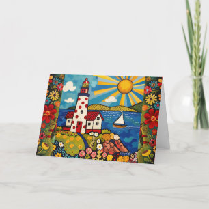 Whimsical Watercolor Blommig Tom Kort