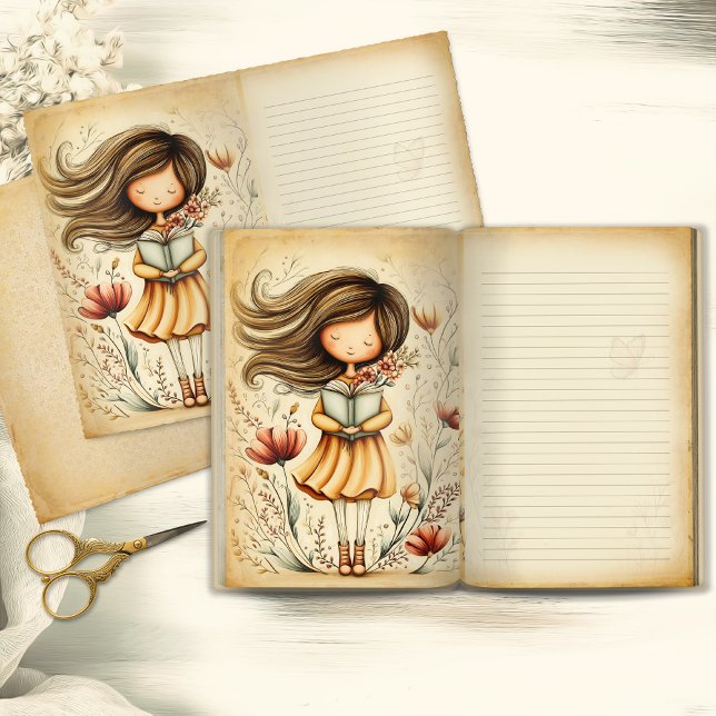Whimsical Watercolor Flickjournalssida (Skapare uppladdad)