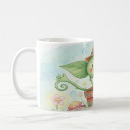 Whimsical Watercolor Garden Sprout Mug - Cute Plan Kaffemugg