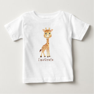Whimsical Watercolor Giraffe T Shirt