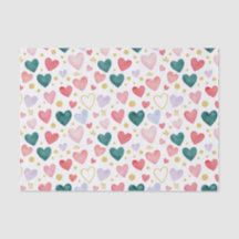 Whimsical Watercolor Hearts: Gold Glitter & Pastel