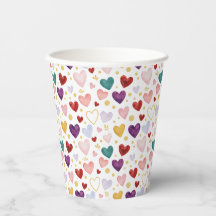 Whimsical Watercolor Hjärtan & Gyllene Glans