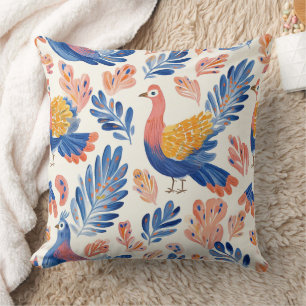 Whimsical Watercolor Kalkon – Höst Thanksgiving 2 Kudde