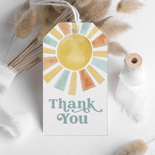 Whimsical Watercolor Solsken Tack Presentetikett