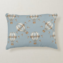 Whimsical Watercolor Vintage Hot Air Balloon Patte