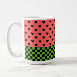 Whimsical Watermelon Färg mönstrad Kaffemugg