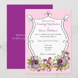 Whimsical Wedding-inbjudan | Blommigtar för vatten Inbjudningar