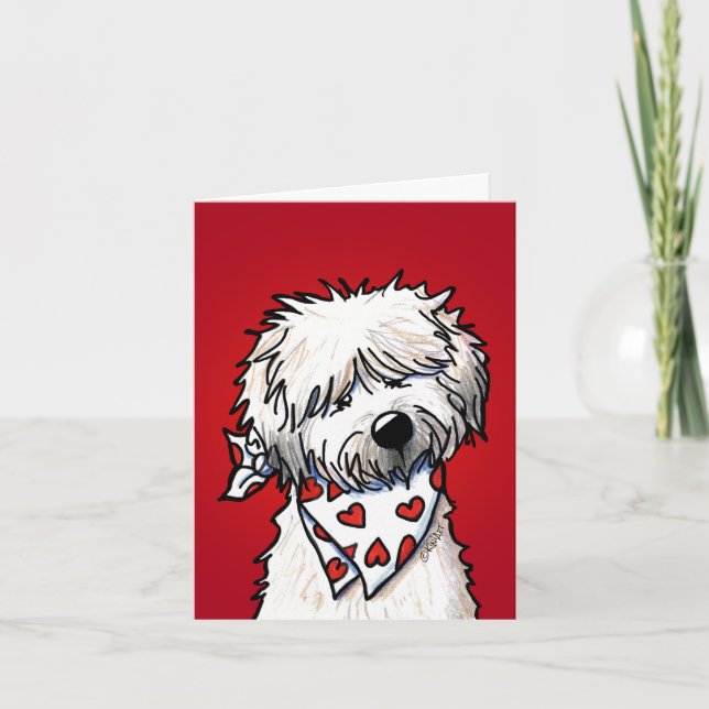 Whimsical Wheaten Terrier  Tack Kort (Framsida)