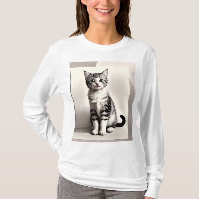 Whimsical Whiskers T Shirt (Framsida)