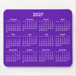 Whimsical White 2027 Kalender på Lila Musmatta