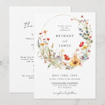 Whimsical Wild Flower All In One Wedding