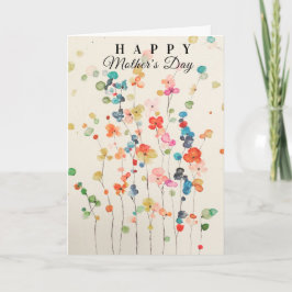 Whimsical Wild Flowers Morsdags kort